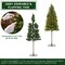 Casafield Pre-Lit Realistic Pencil Alpine Fir Artificial Holiday Christmas Tree with LED Lights and Metal Stand